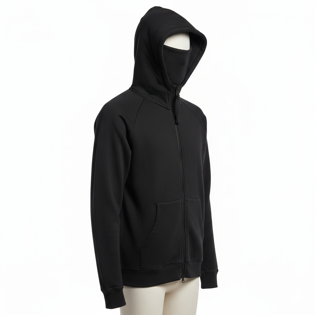 Balaclava Ninja Zipper Hoodie