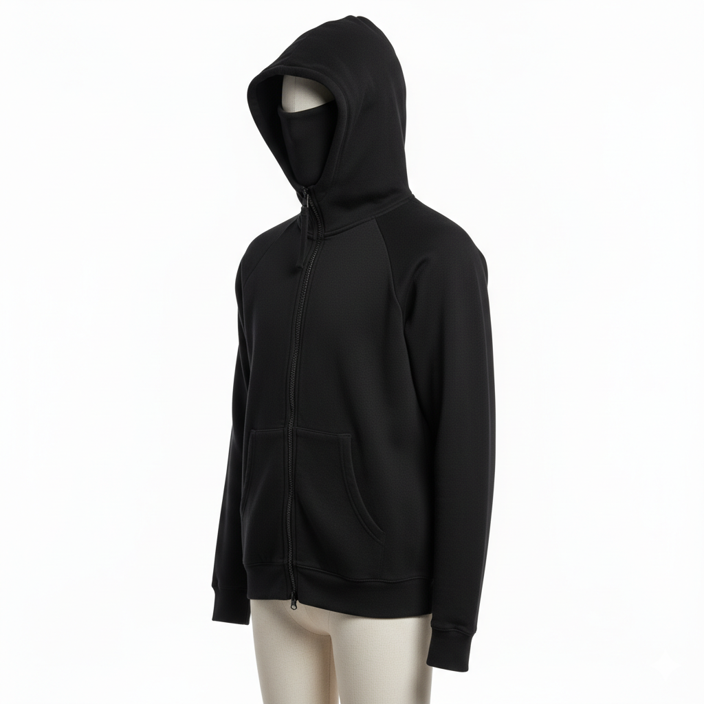 Balaclava Ninja Zipper Hoodie